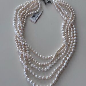 NWT ($60) five strand faux pearl necklace.